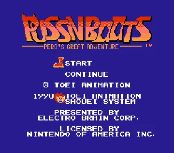 Puss 'n Boots - Pero's Great Adventure (USA) screen shot title